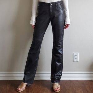 Vintage 90s Black Leather Pants